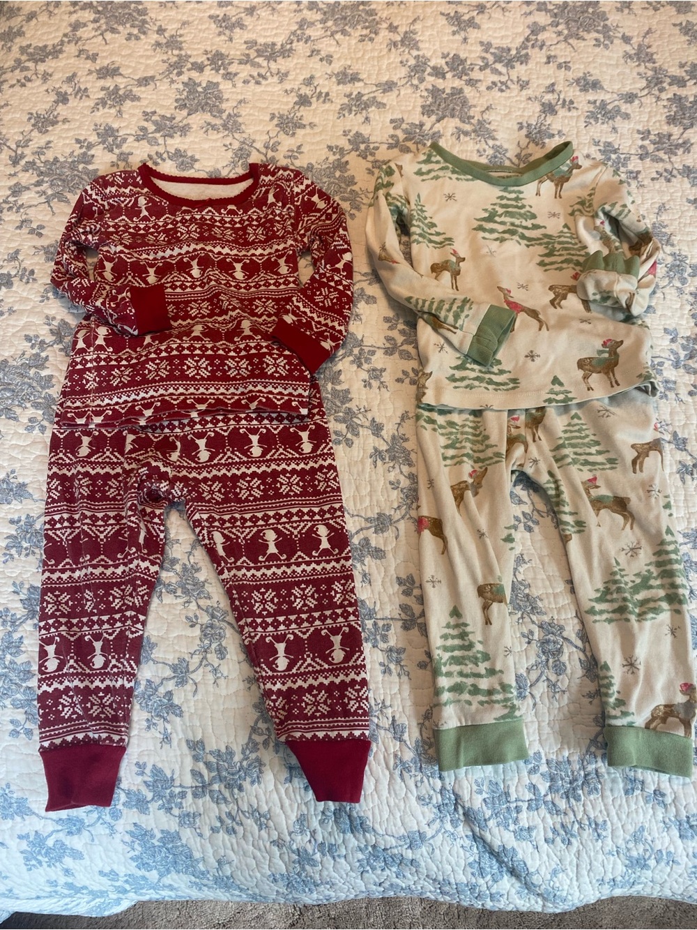 Toddler Girl 100% Cotton Christmas Holiday Pajama 2T Bundle